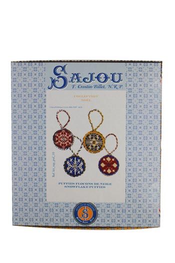 Sajou Needlepoint Tree Decorations Kit- Snowflakes