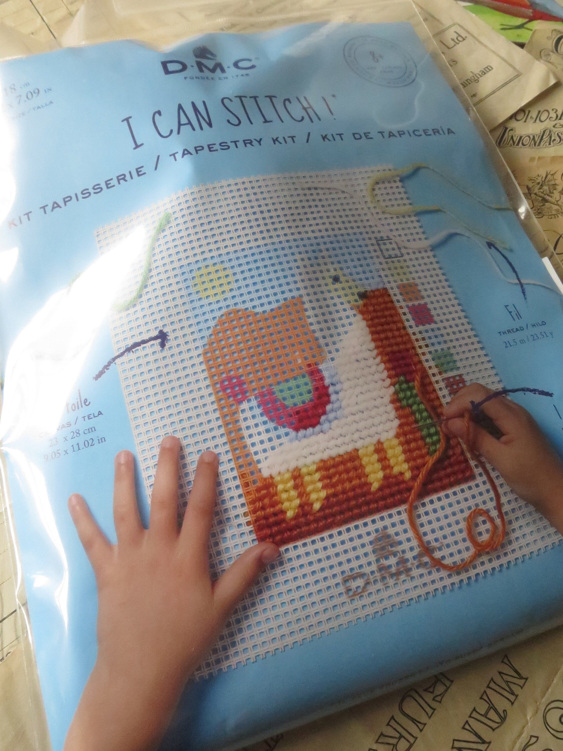 DMC Children's I Can Stitch Tapestry Kit- Mika The Llama