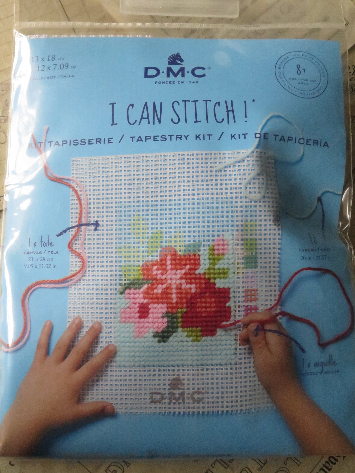 DMC Children's I Can Stitch Tapestry Kit- Texan Flowers