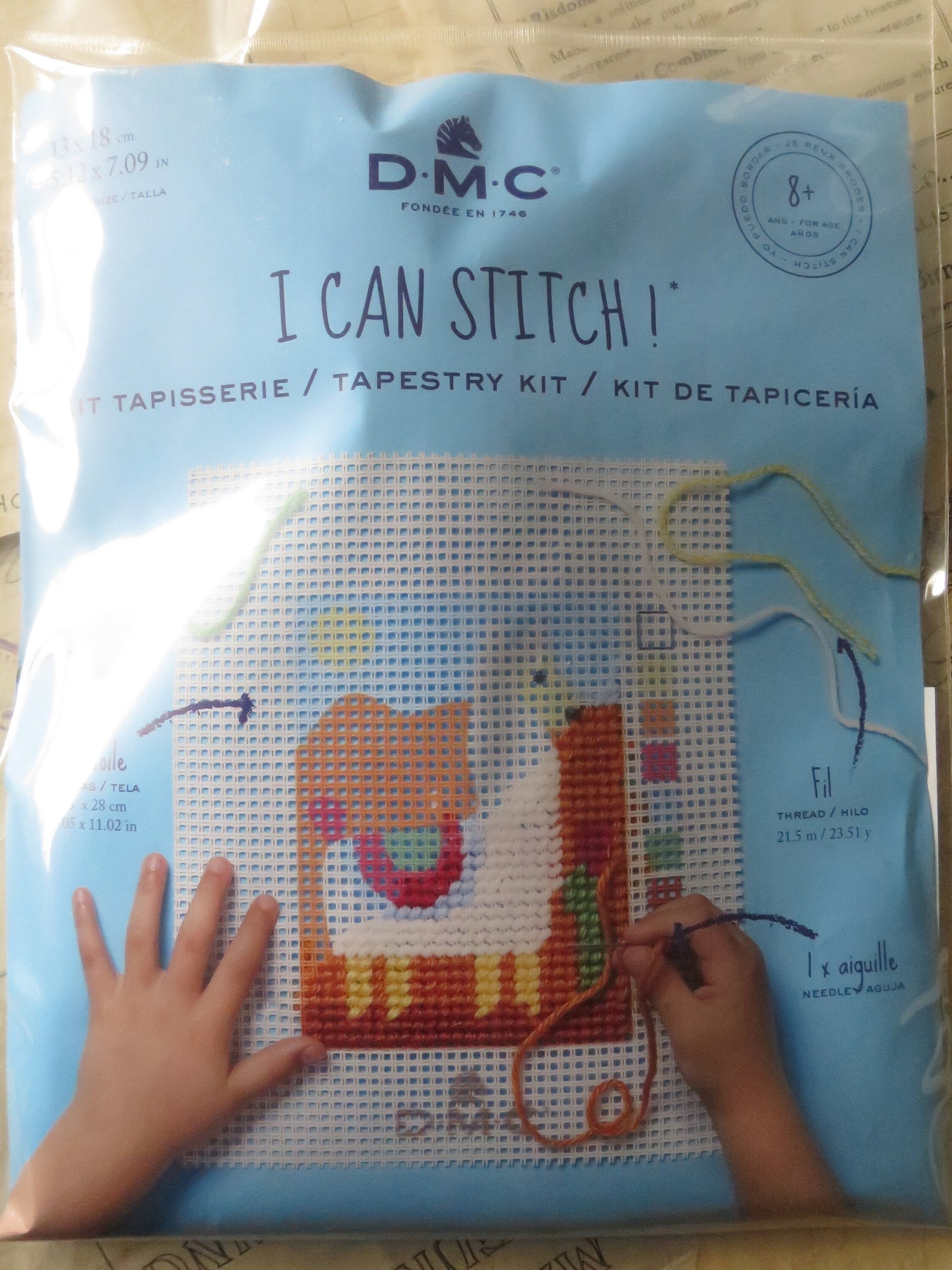 DMC Children's I Can Stitch Tapestry Kit- Mika The Llama