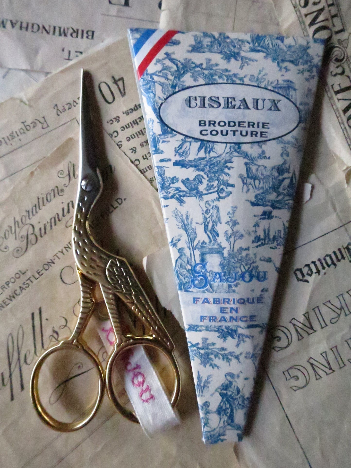 Sajou Large Gilded Stork Scissors