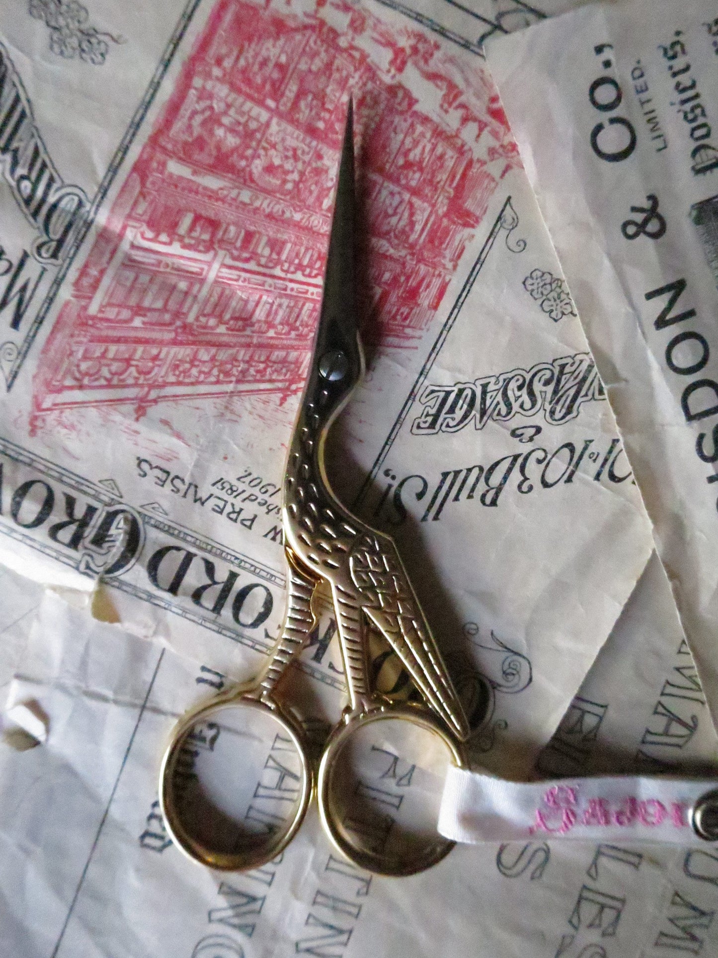 Sajou Large Gilded Stork Scissors