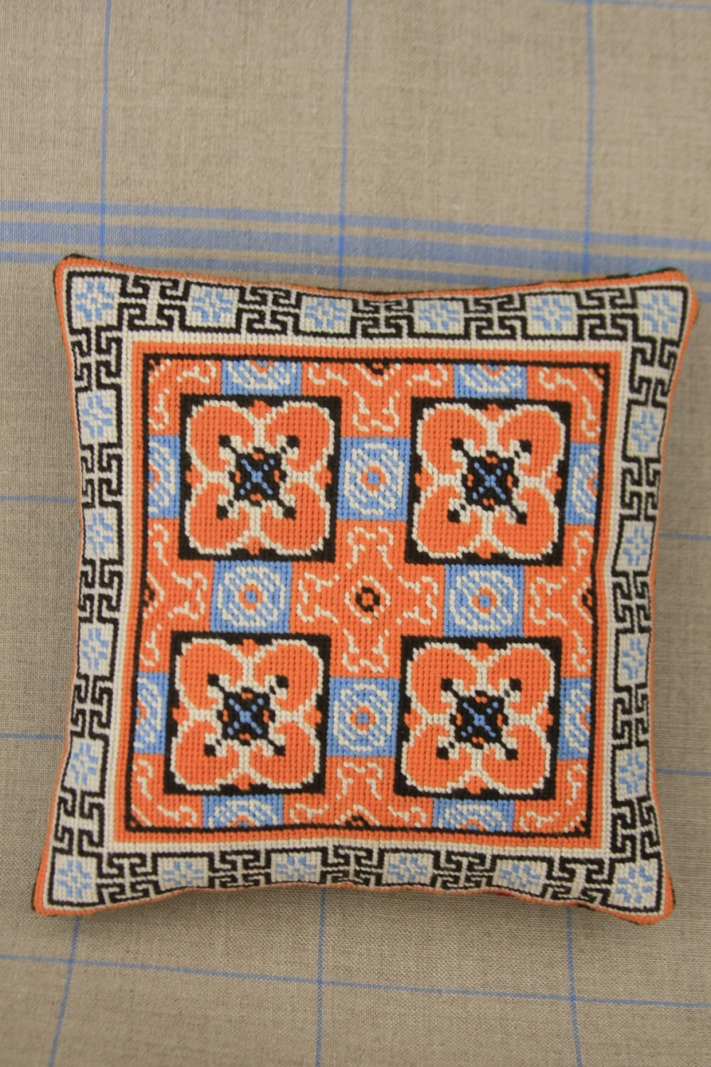 Sajou French Cement Tile Basketweave Needlepoint Tapestry Chart- Viviers